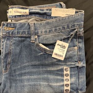 Charlotte Russe Blue Slouchy Slim Jeans